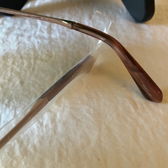 Kate Spade: Brown Wired Sunglasses- Green Case with cleaning cloth - Picture 9 of 16